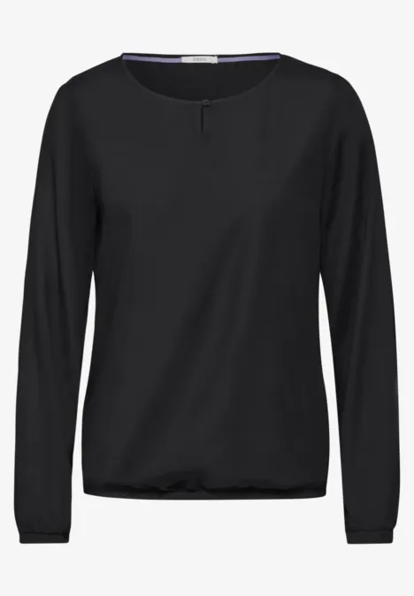 Bluse in Unifarbe Black