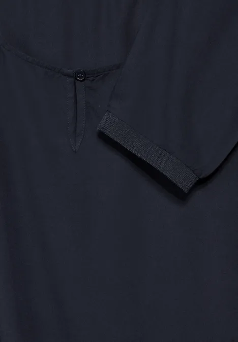 Bluse in Unifarbe universal blue