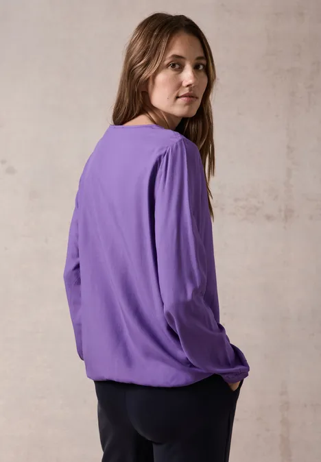 Bluse in Unifarbe wild lilac