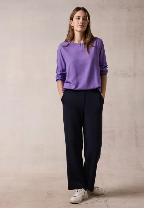 Bluse in Unifarbe wild lilac