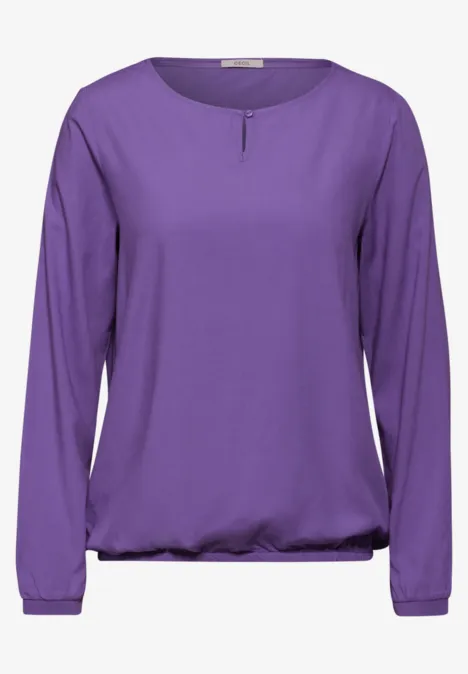 Bluse in Unifarbe wild lilac