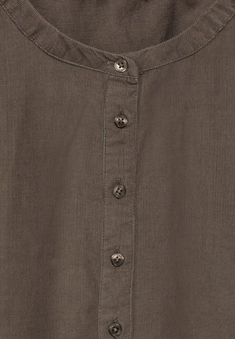Cord-Bluse sporty taupe