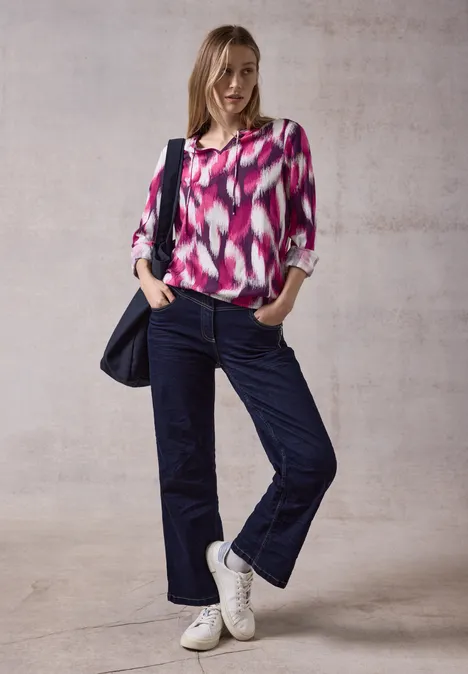 Bedruckte Bluse beloved berry