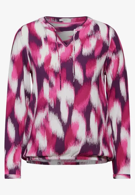 Bedruckte Bluse beloved berry