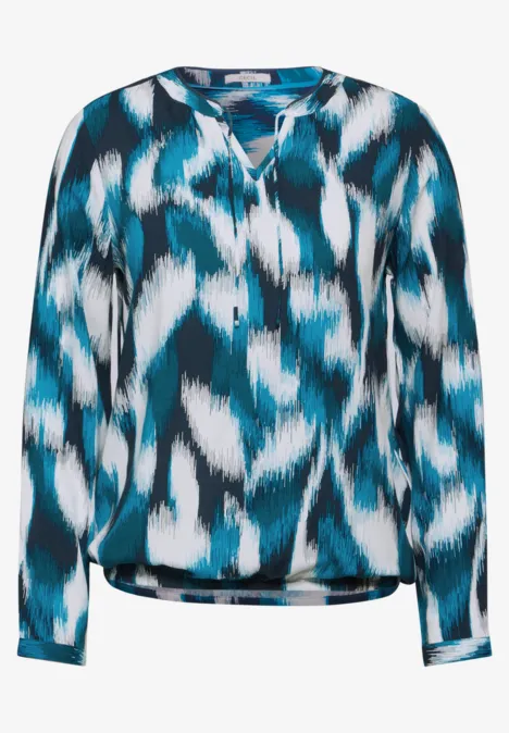 Bedruckte Bluse deep petrol