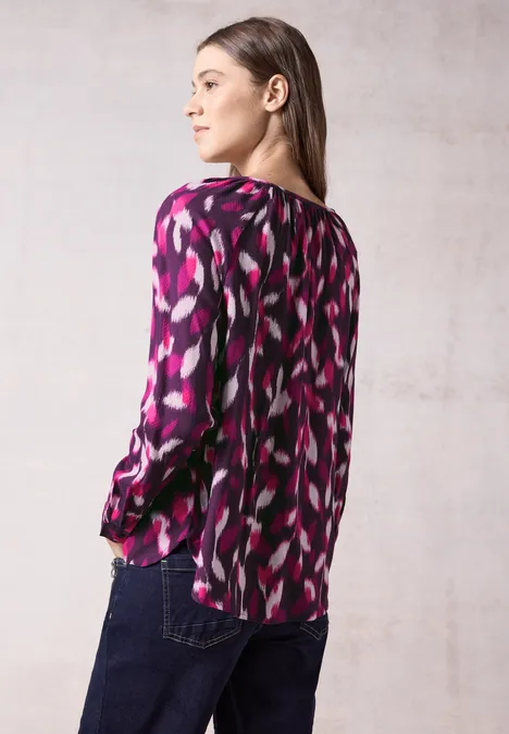 Bedruckte Bluse beloved berry