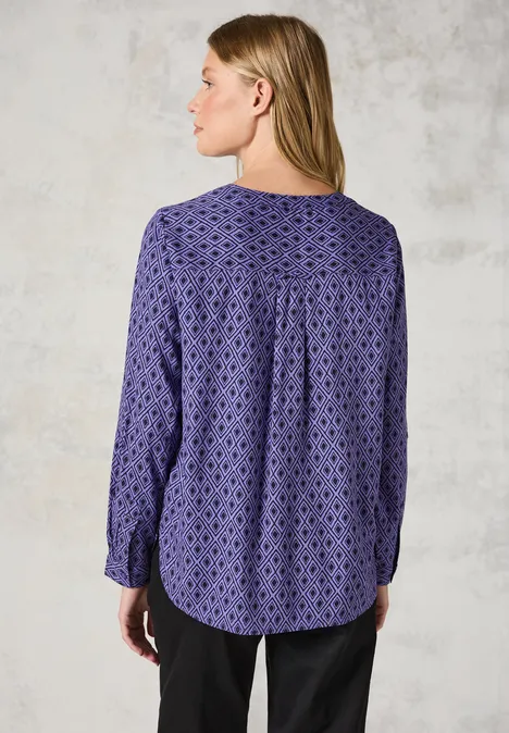 Bedruckte Bluse wild lilac