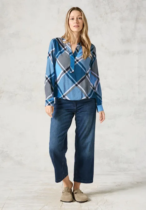 Karierte Bluse universal blue