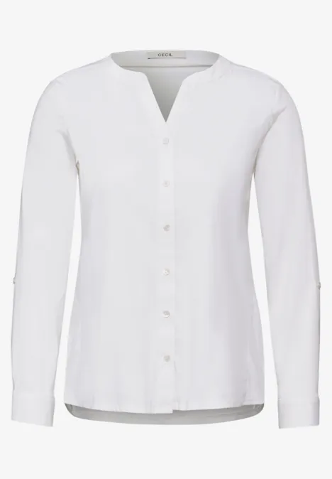 Materialmix Bluse vanilla white
