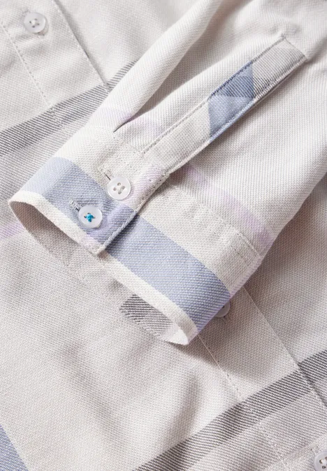Karierte Bluse soft silver melange