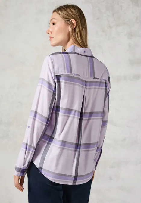 Karierte Bluse wild lilac melange