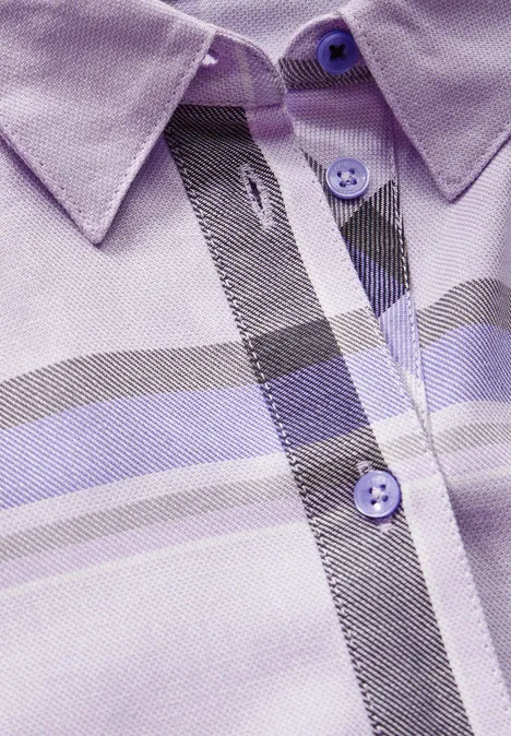 Karierte Bluse wild lilac melange