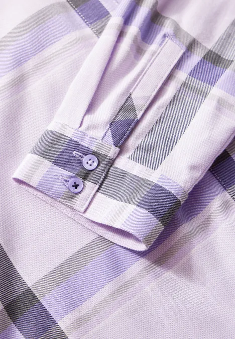 Karierte Bluse wild lilac melange