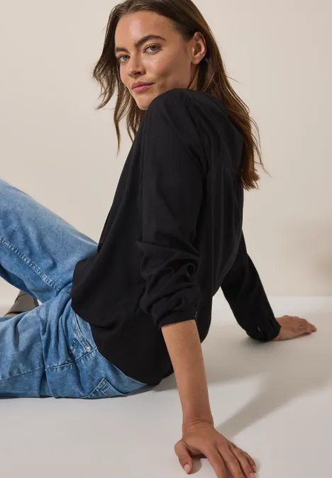 Tunika in Unifarbe Black