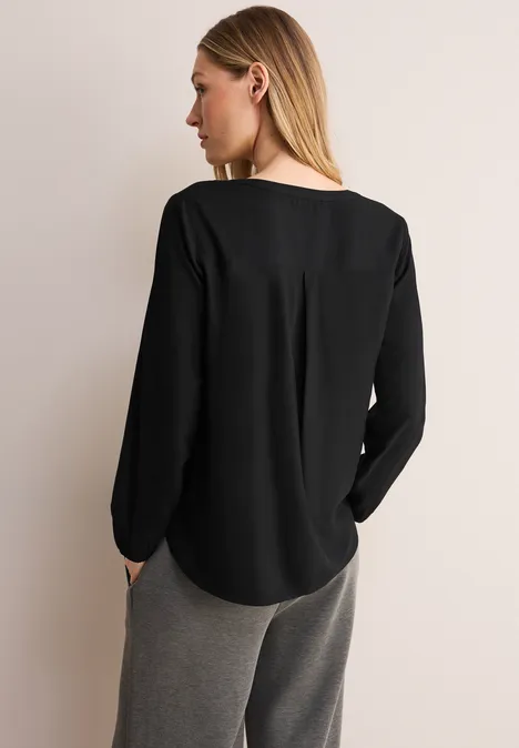Bluse in Unifarbe Black