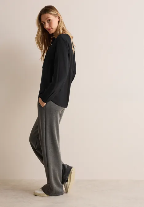 Bluse in Unifarbe Black