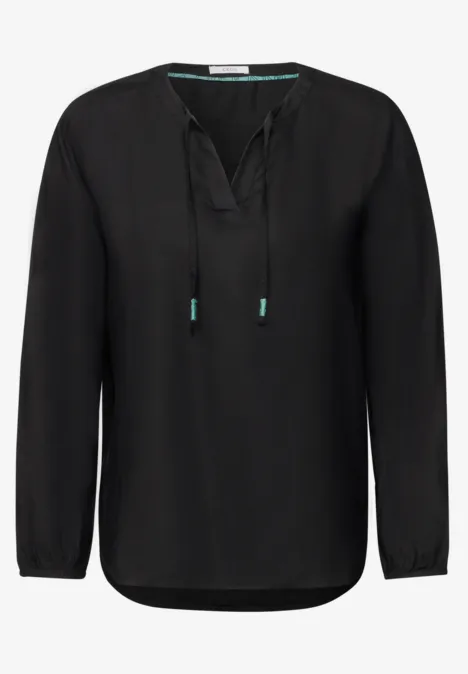 Bluse in Unifarbe Black