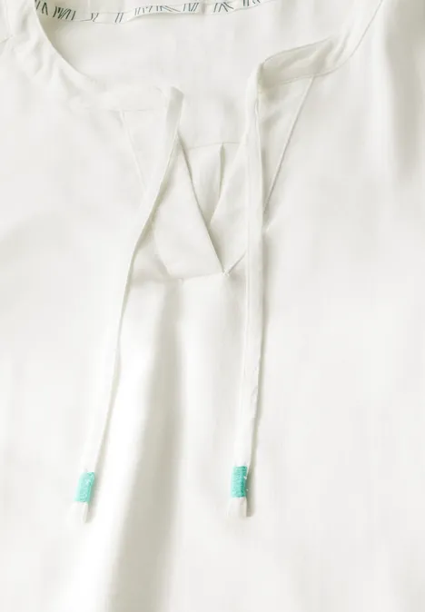 Bluse in Unifarbe vanilla white