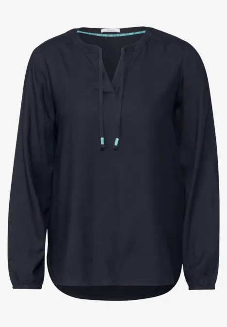 Bluse in Unifarbe universal blue