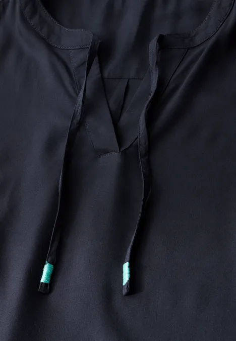 Bluse in Unifarbe universal blue