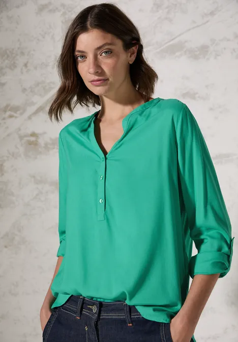 Bluse in Unifarbe aventurine green