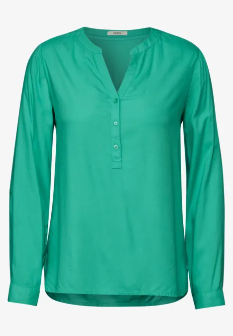 Bluse in Unifarbe aventurine green