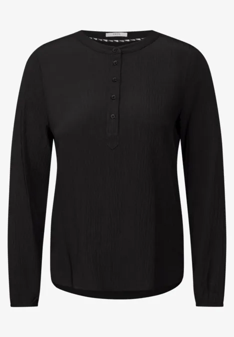 Strukturbluse Black
