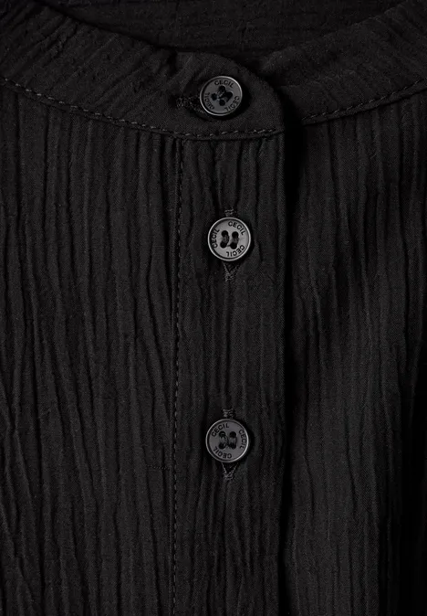 Strukturbluse Black