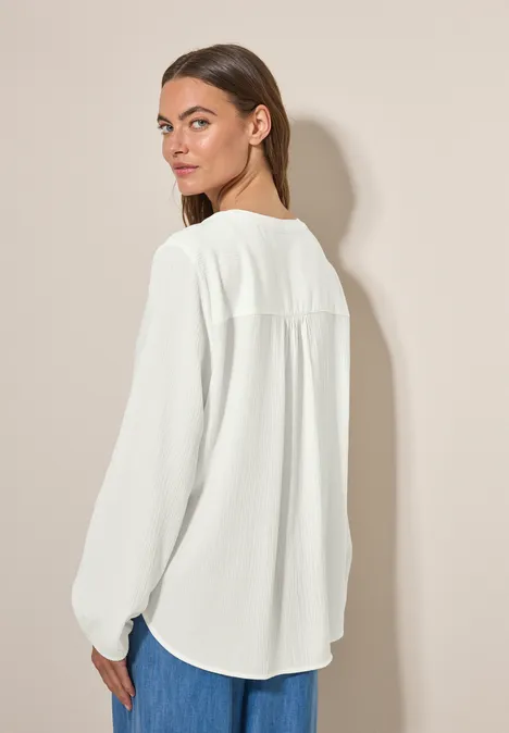 Strukturbluse vanilla white