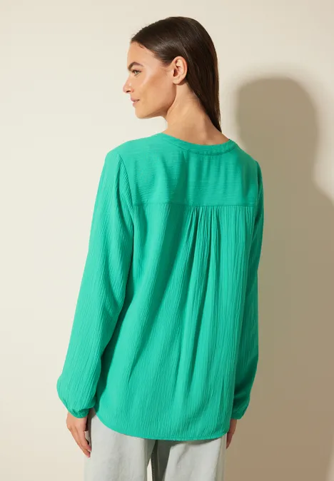 Strukturbluse aventurine green