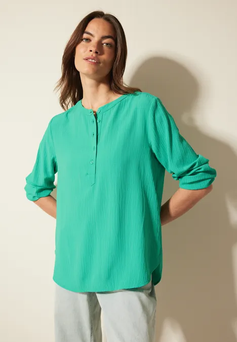 Strukturbluse aventurine green