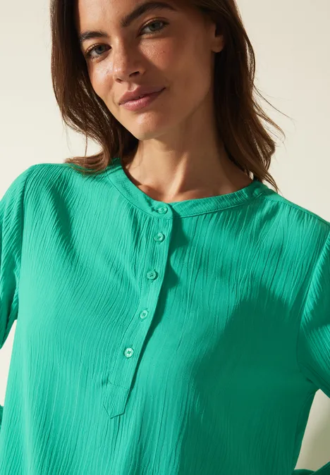 Strukturbluse aventurine green