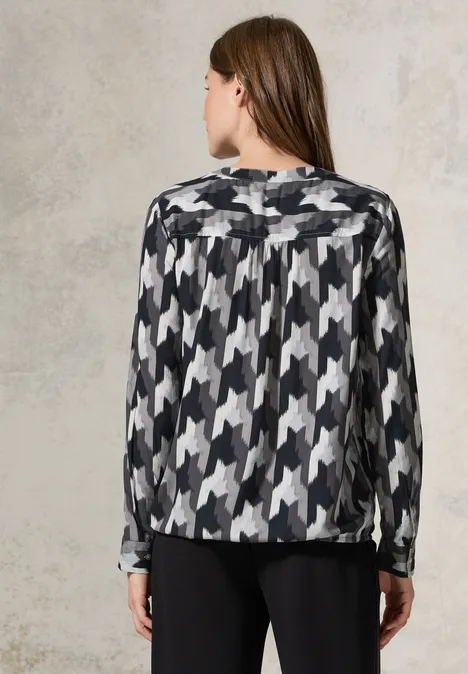Bedruckte Bluse Black