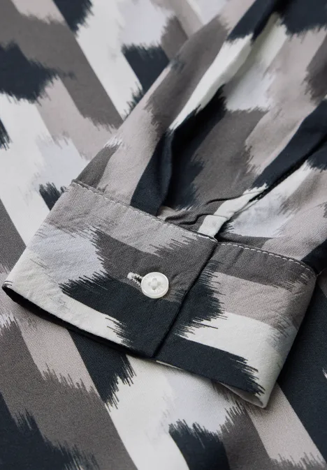 Bedruckte Bluse Black