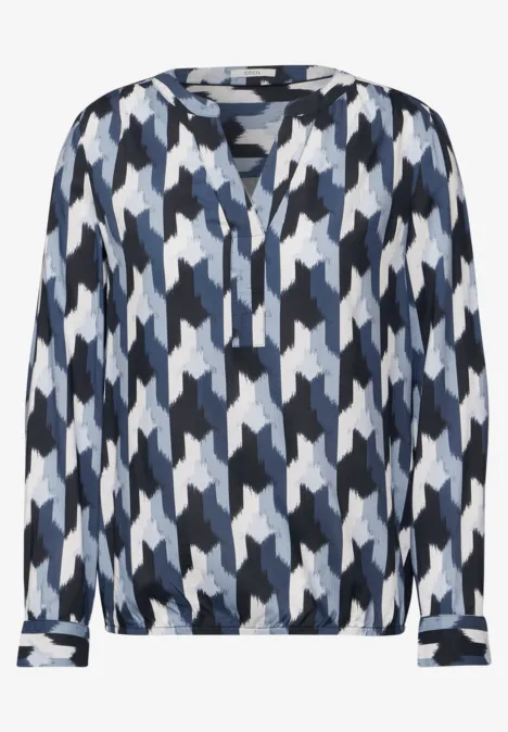 Bedruckte Bluse universal blue