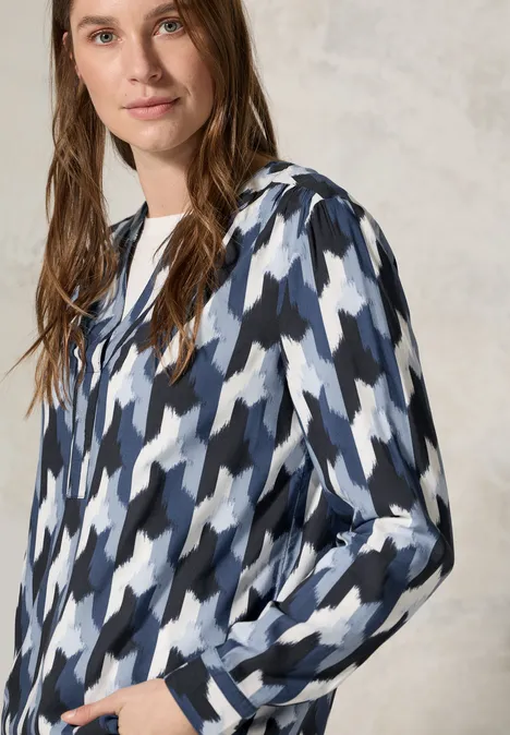 Bedruckte Bluse universal blue