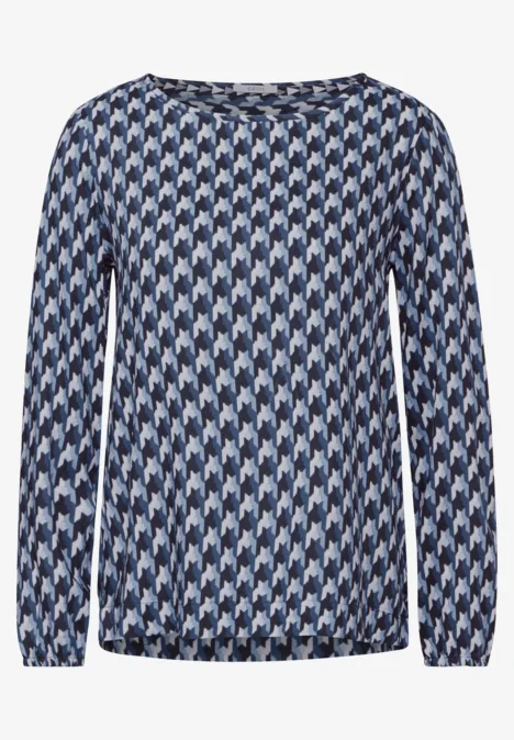 Bluse mit grafischem Print universal blue