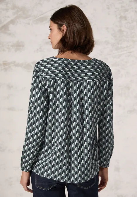 Bluse mit grafischem Print active khaki