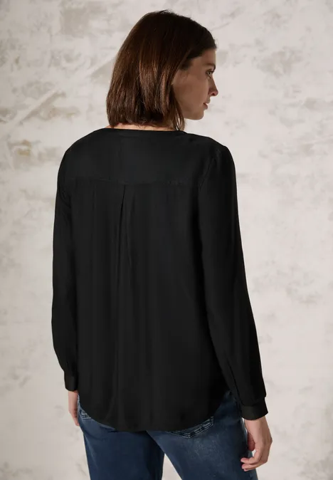 Bluse mit Glitzer-Details Black
