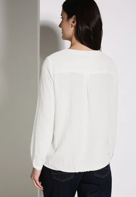 Bluse mit Smock-Detail vanilla white