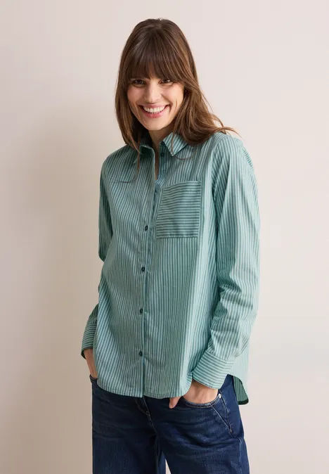 Chemisier à rayures petrol green