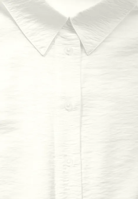 Bluse in Unifarbe vanilla white