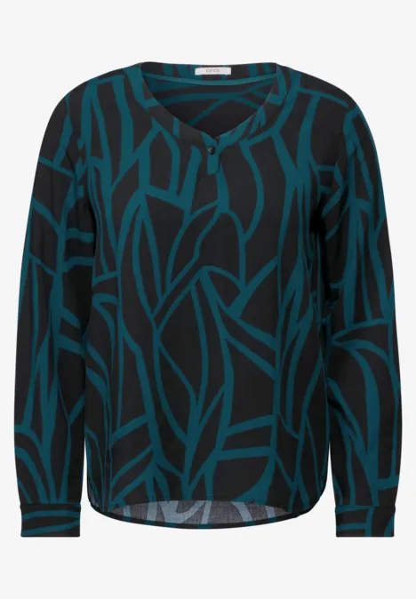 Bedruckte Bluse Black
