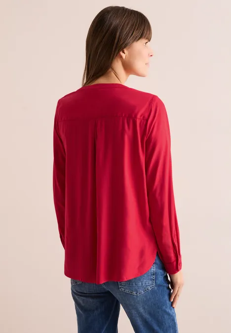 Bluse in Unifarbe granita red