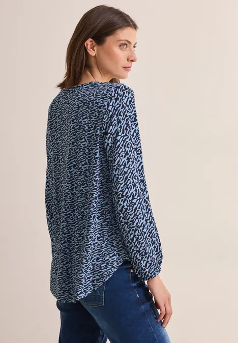 Bedruckte Bluse universal blue