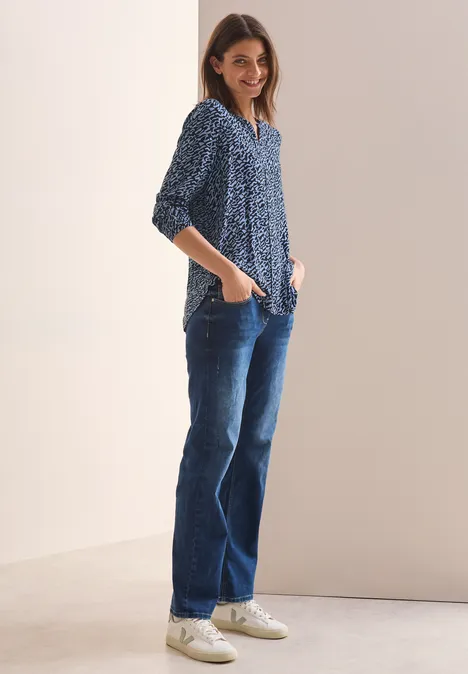 Bedruckte Bluse universal blue