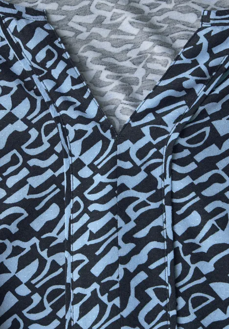 Bedruckte Bluse universal blue