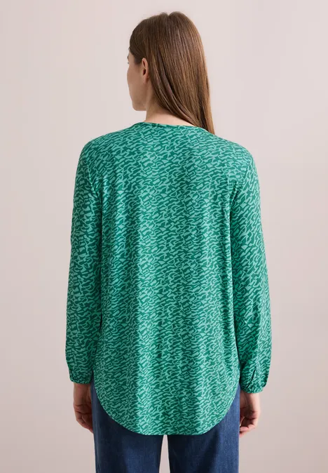 Bedruckte Bluse sea green