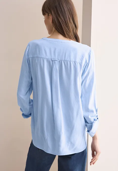 Gestreifte Bluse fresh light blue