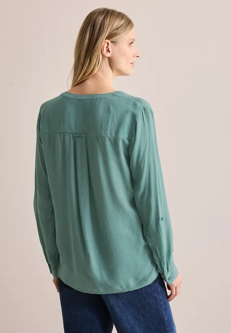 Gestreifte Bluse sea green
